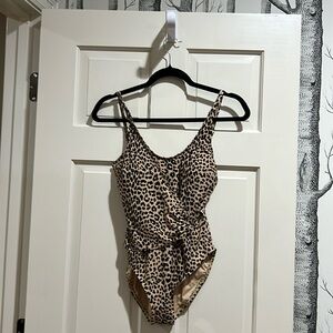 CHEETAH CINCHED WAIST MICHAEL KORS ONE PIECE-SIZE 6